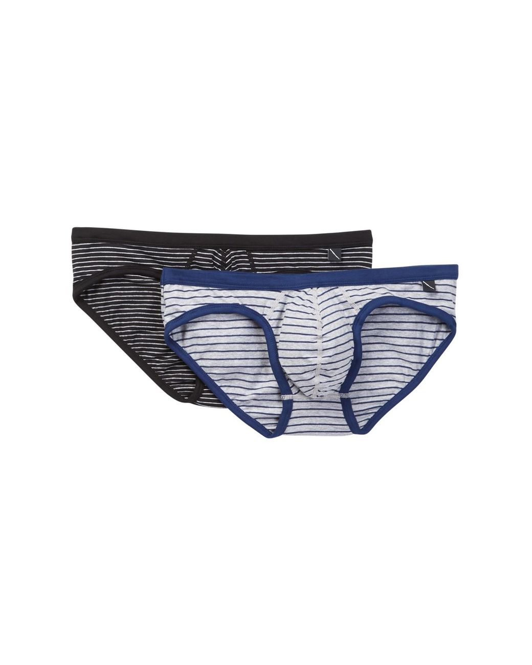 2xist Men's 4-Pack Essential Cotton Bikini Heather Grey/White/Black