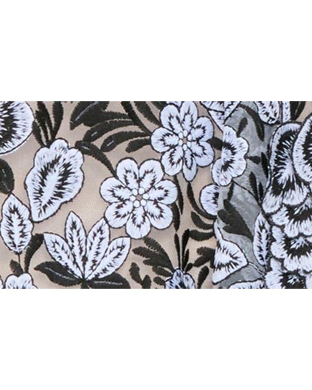 knee length dresses for ladies Helsi Martine Floral Appliqué Lace Midi Cocktail Dress in Sky at Nordstrom, Size Small main image 0