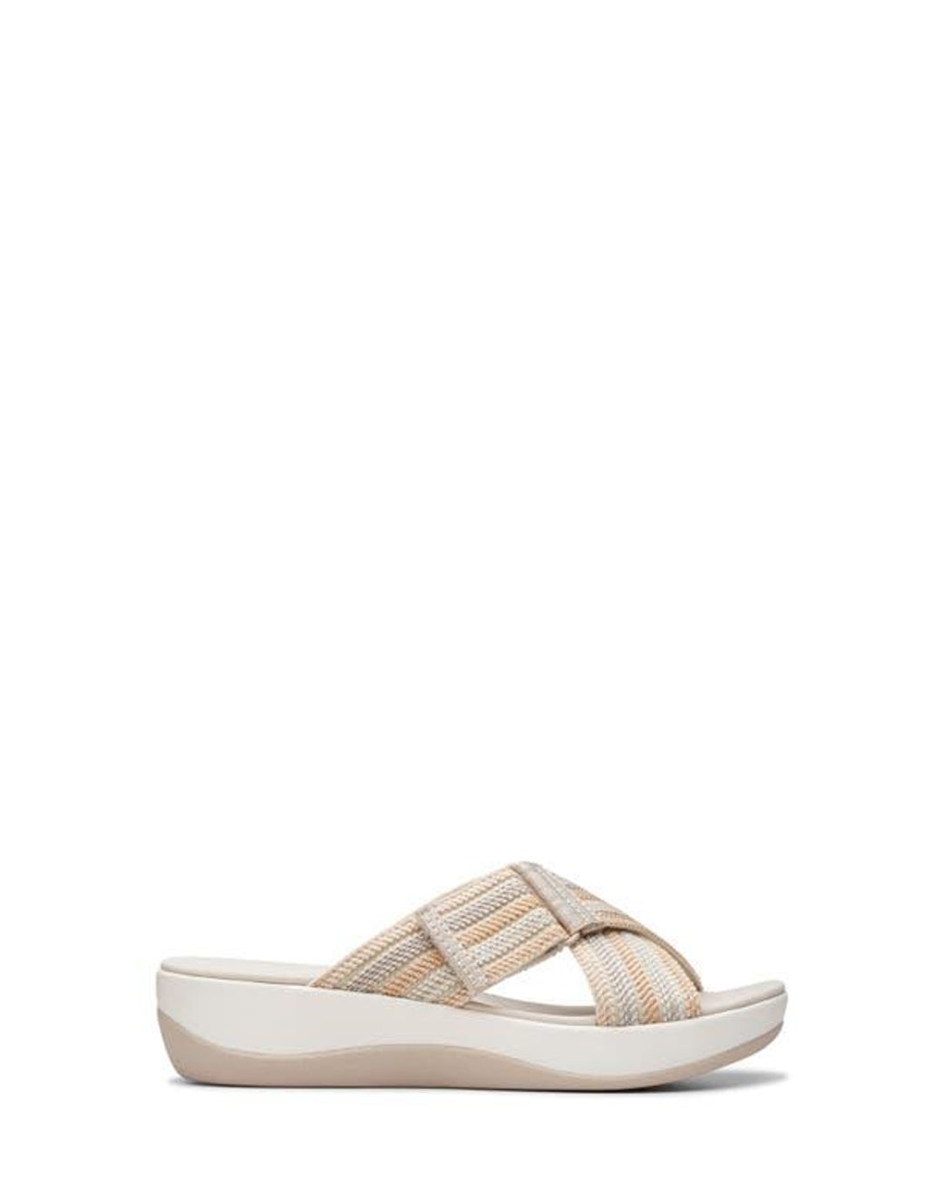 Clarks White Arla Wave Sandal