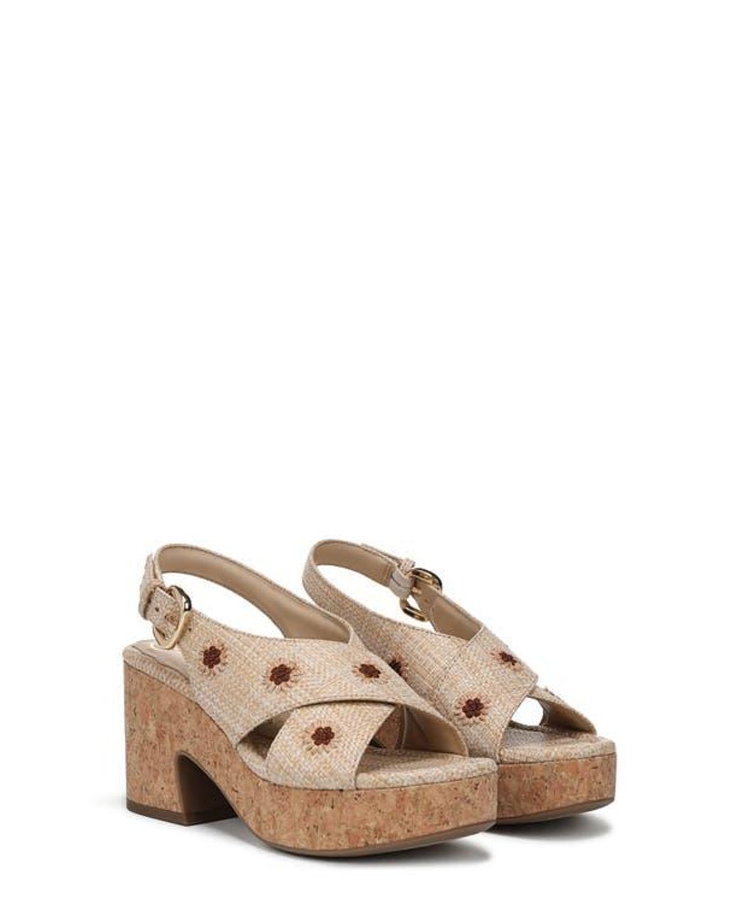 Sam & Libby Metallic Hanfleur Platform Slingback Sandal