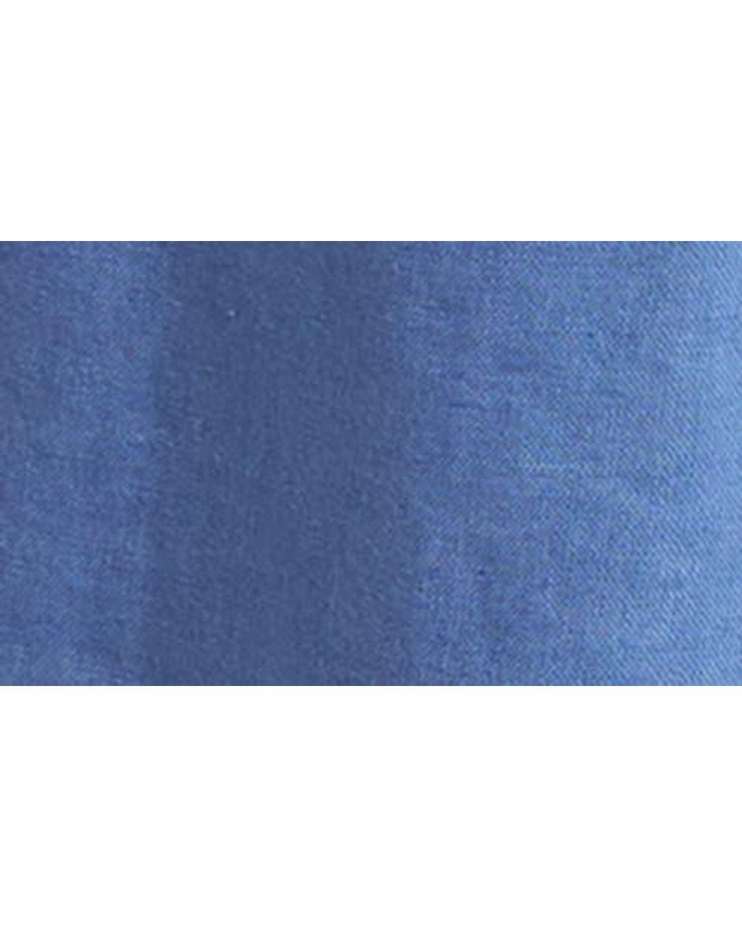 Madewell Blue Solid Linen Blend Shorts