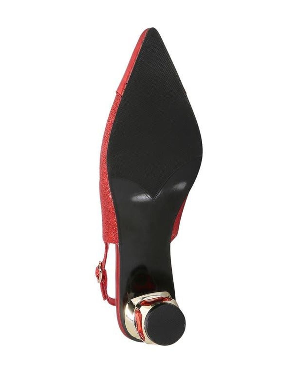 Lady Couture Red Saphire Pointed Toe Slingback Pump