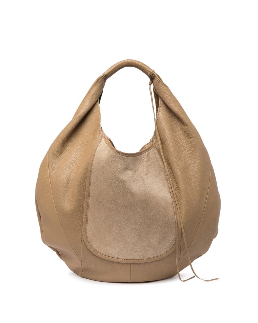Hobo Eclipse Leather & Genuine Calf Hair Shoulder Bag in Brown - Lyst