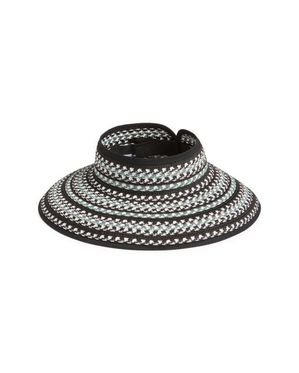 Nordstrom Black Packable Full Brim Visor