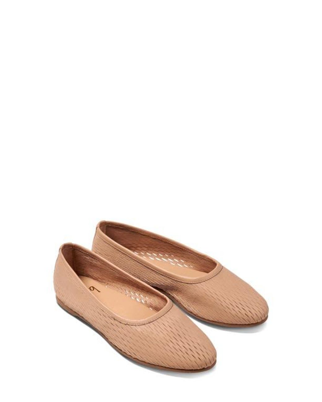 Beek Brown Swiftlet Perforated Leather Ballet Flat