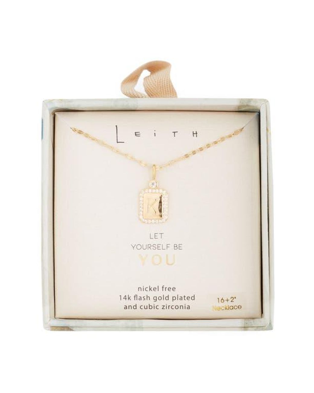 Leith Metallic Initial Pendant Necklace