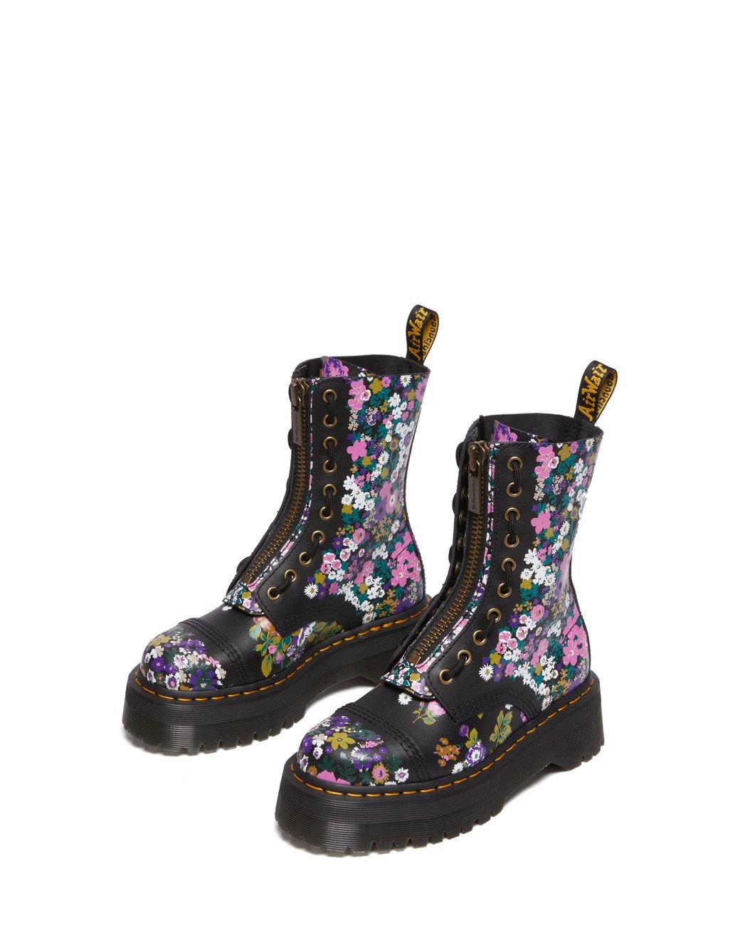 Dr. Martens Sinclair Hi Vintage Floral Platform Boots in Black Lyst