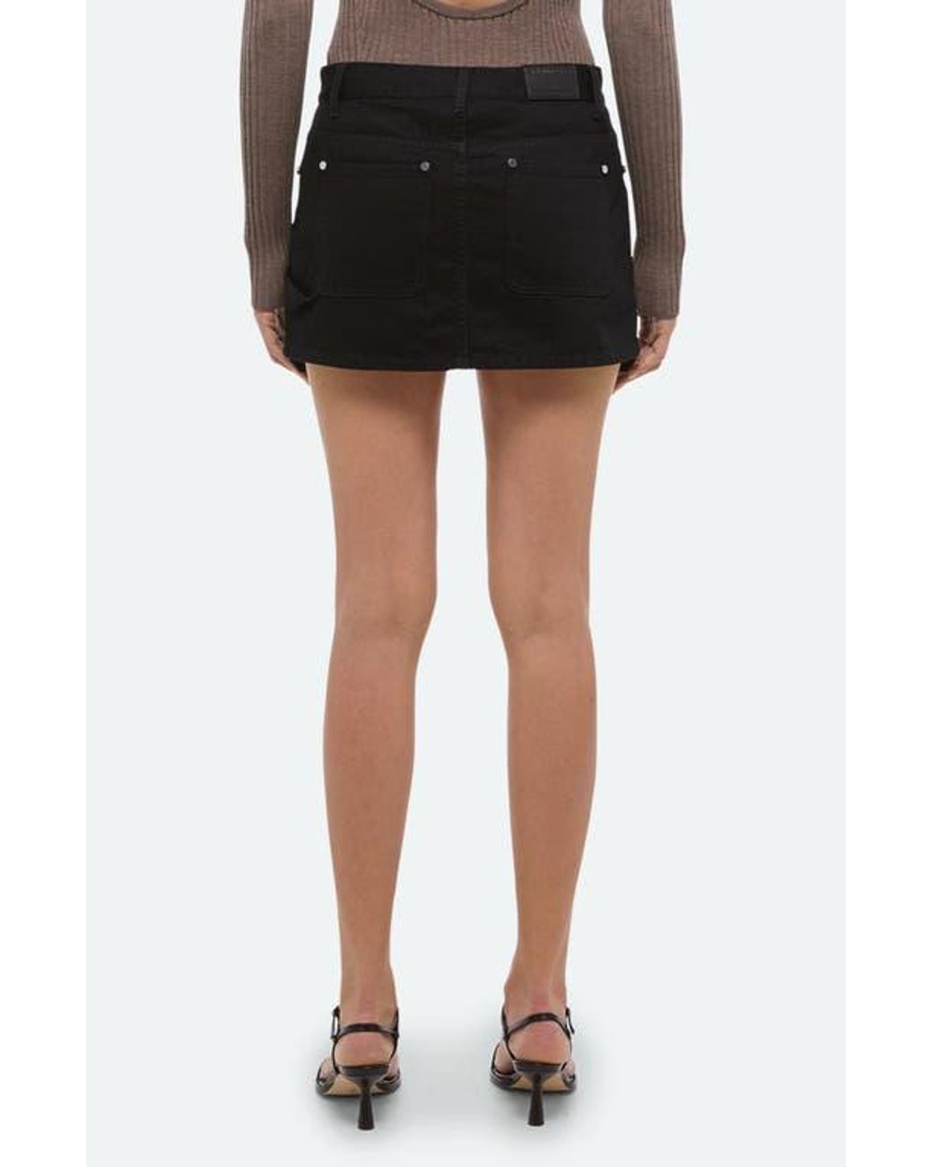 Helmut Lang Black Carpenter Miniskirt