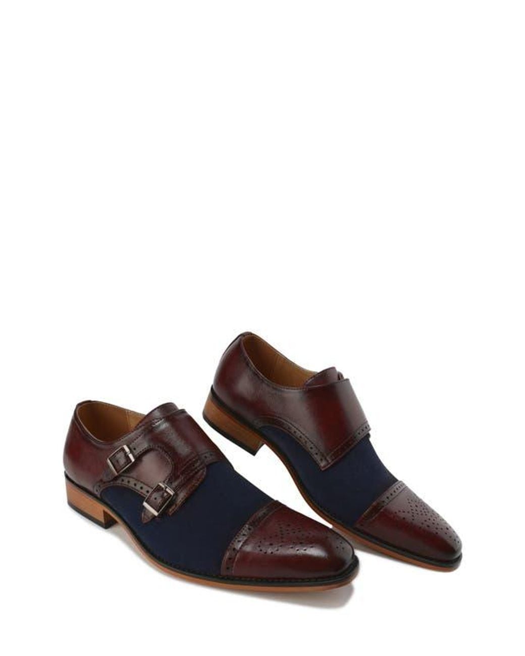 Gino Vitale Brown Double Monk Strap Loafer for men