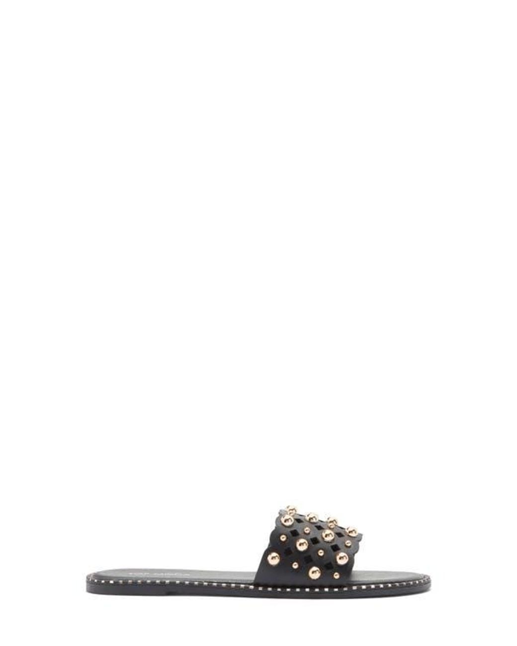 Top Moda Gray Mick Flat Sandal