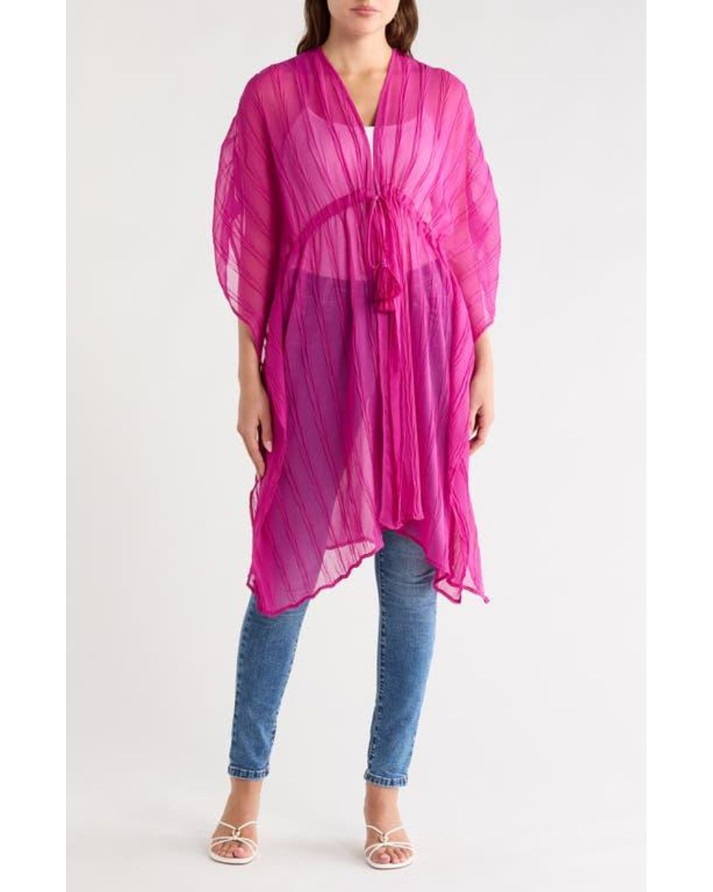 Vince Camuto Pink Pleated Topper