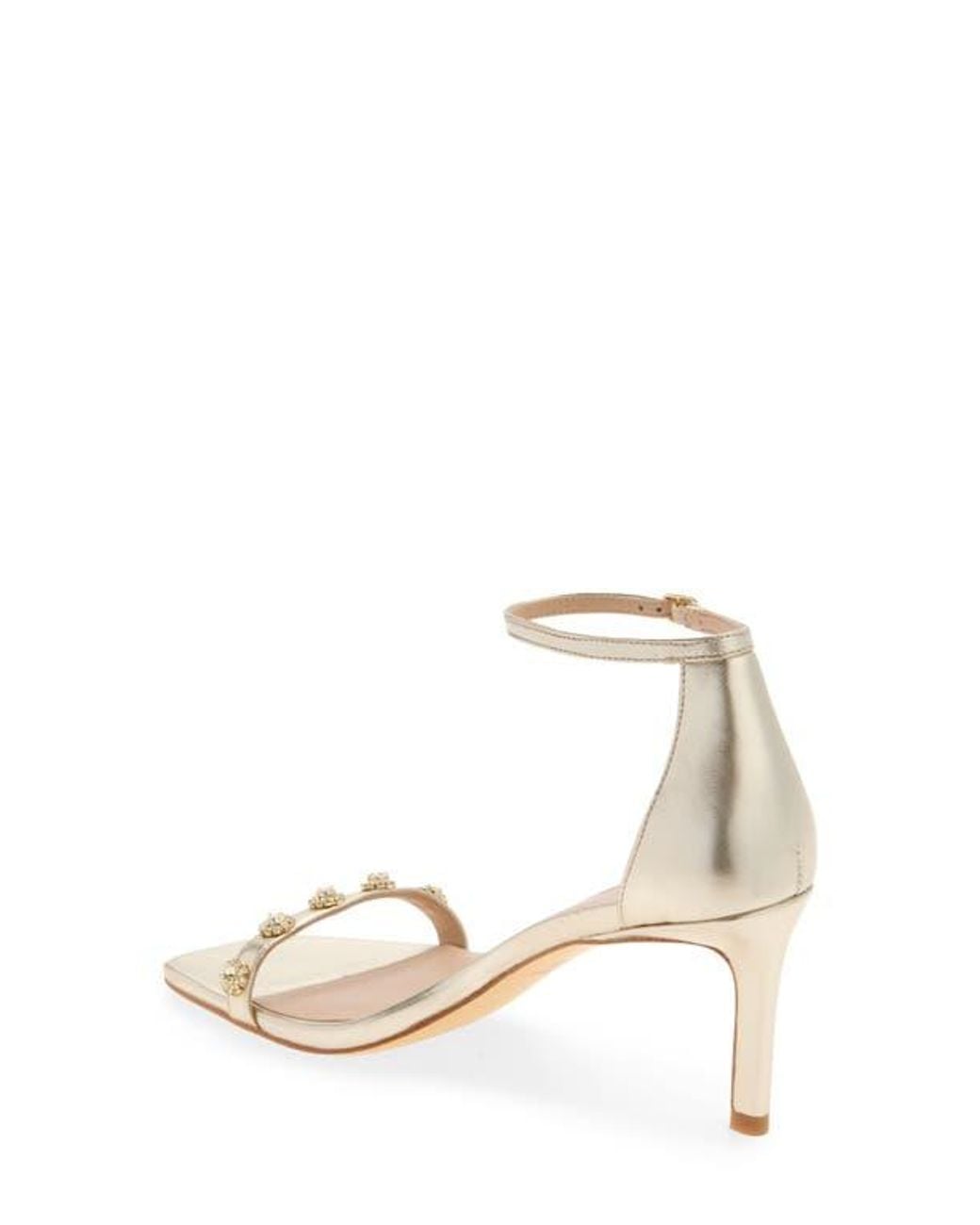 Stuart Weitzman White Justina 75 Sandal