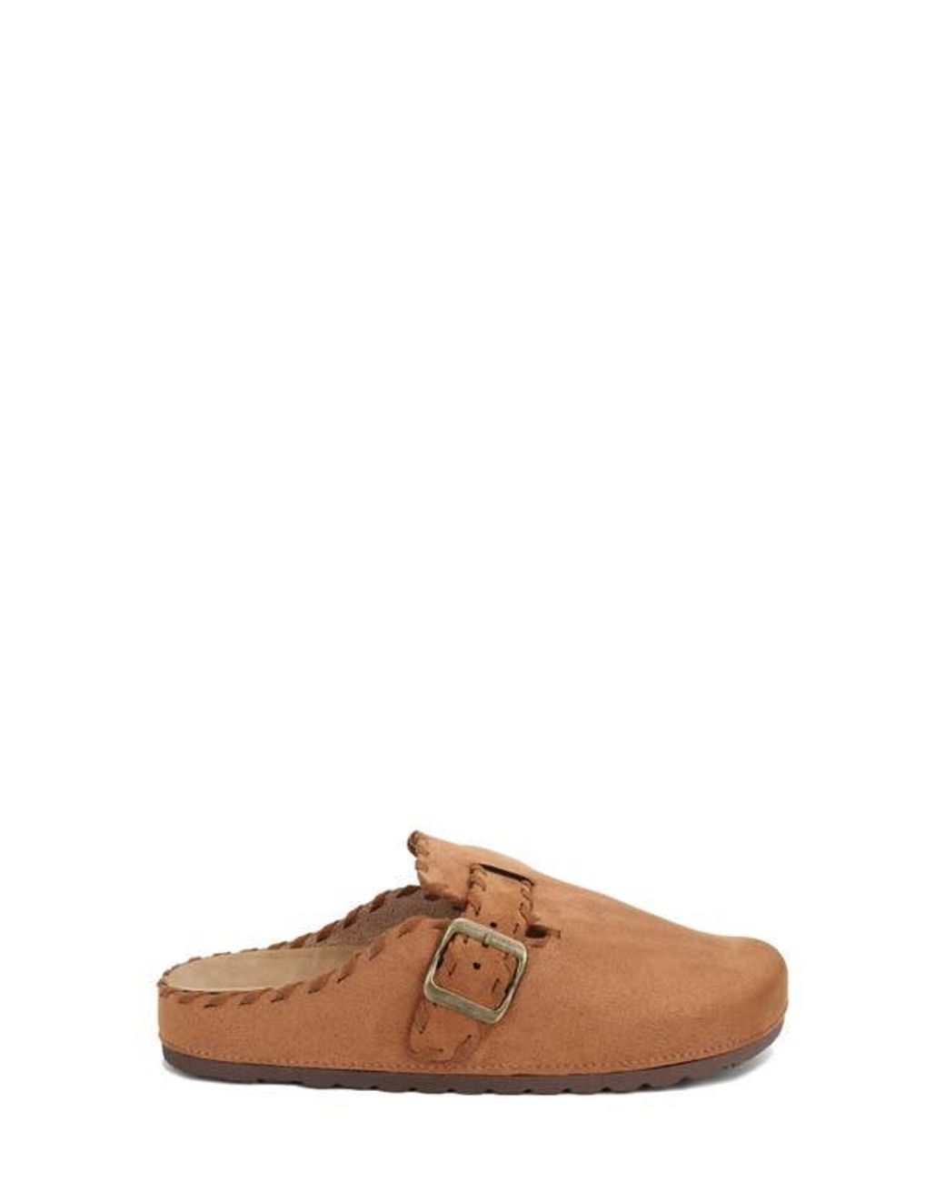 Seven7 Brown Stitched Mule