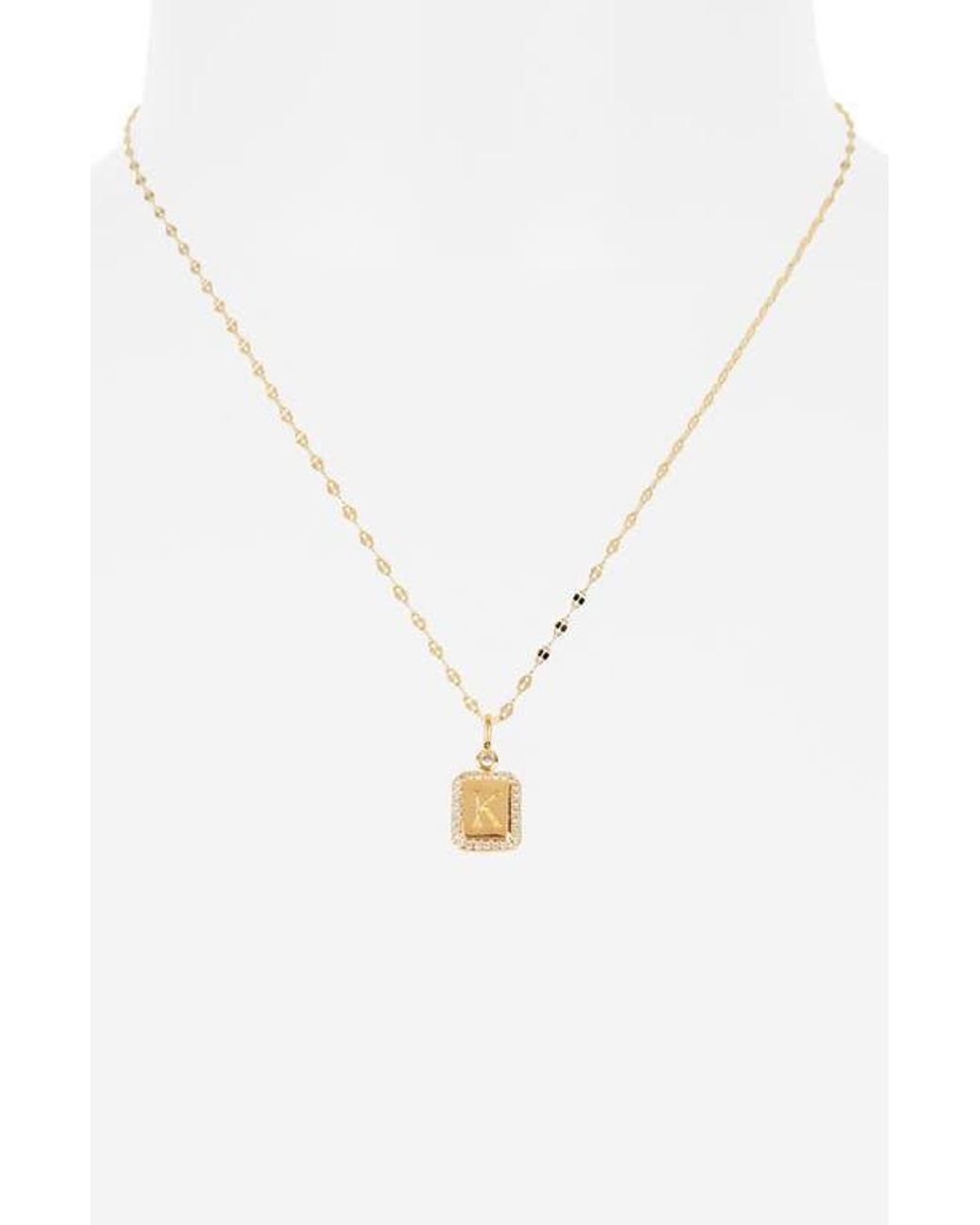 Leith Metallic Initial Pendant Necklace