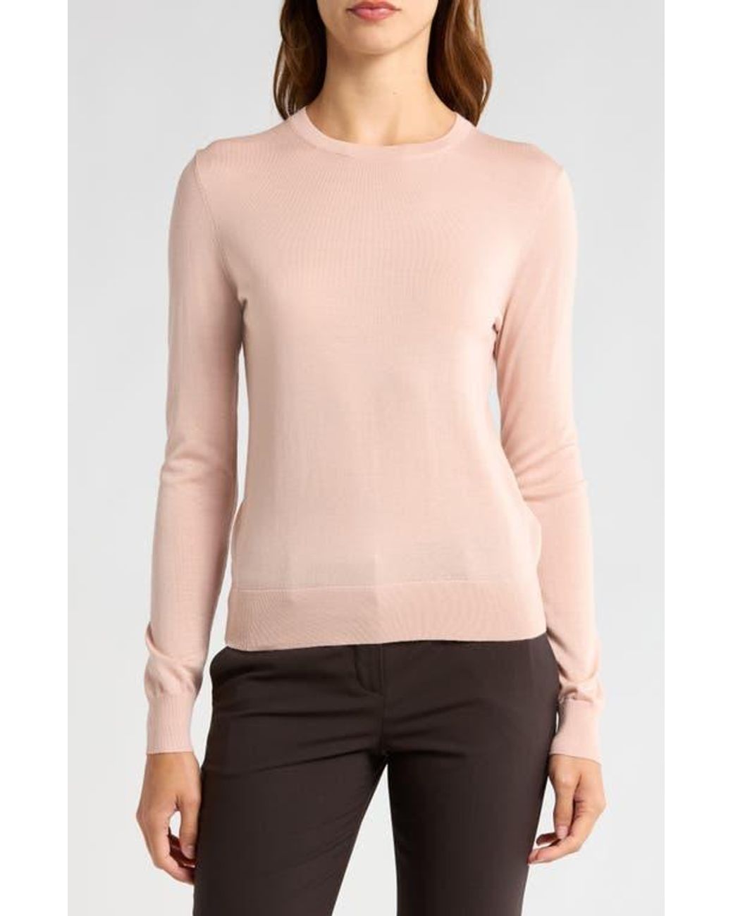 Theory Regal Wool Blend Sweater in Black Lyst