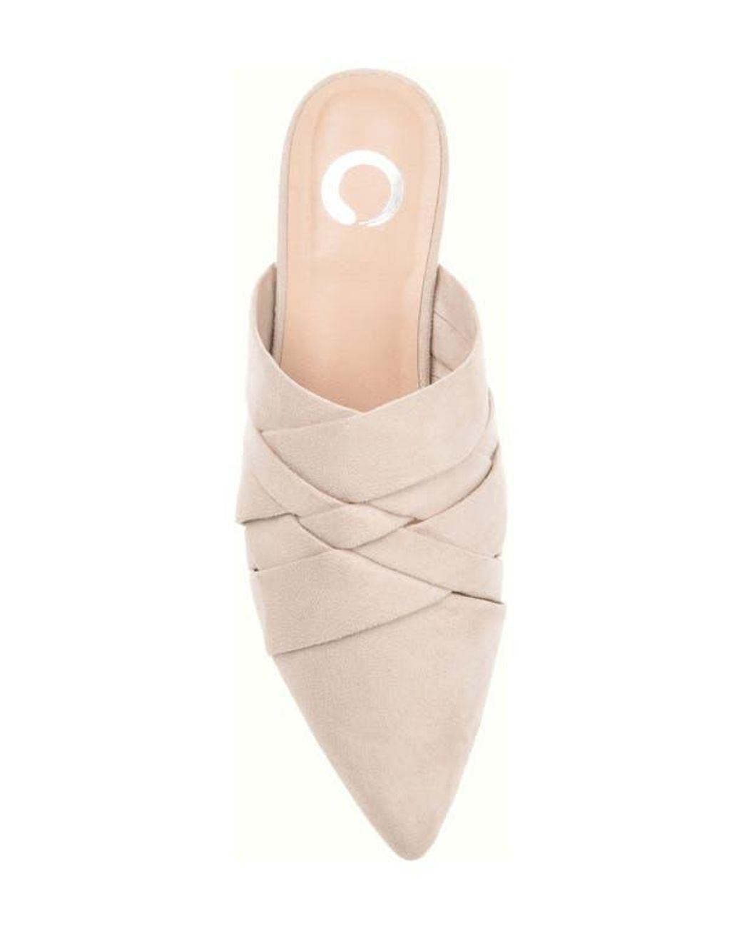 Journee Collection Natural Kalida Pointed Toe Mule