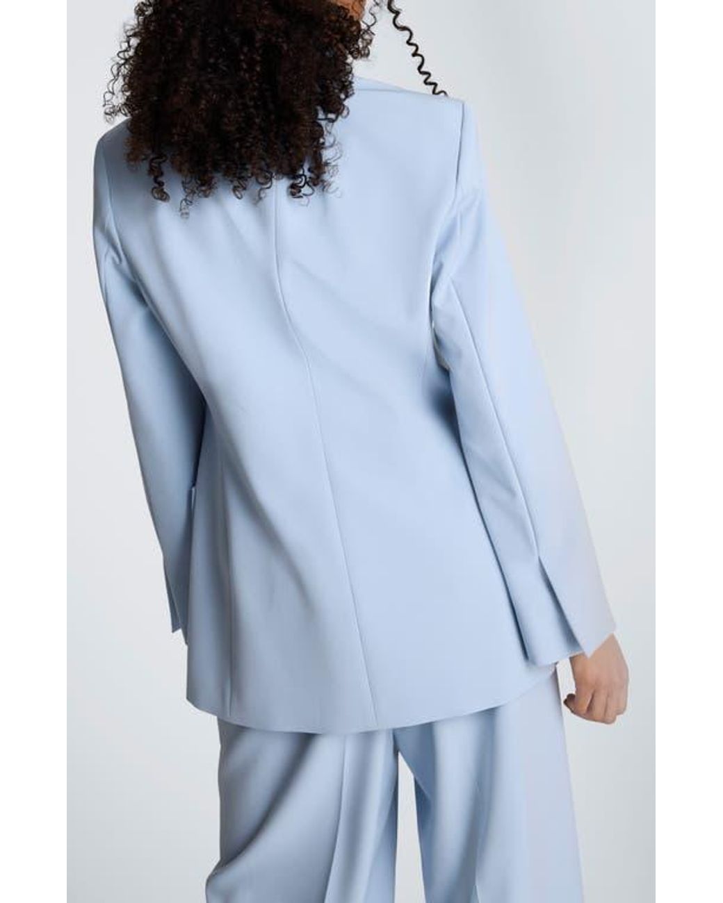 Kenneth Cole Blue Double Breasted Contour Jacket