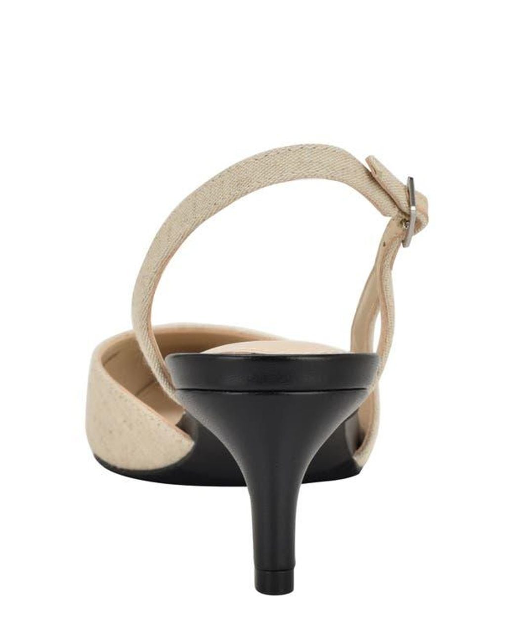 Calvin Klein Metallic Slingback Kitten Heel Pump