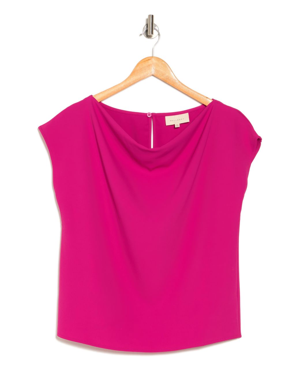 melloday-cowl-neck-cap-sleeve-top-in-pink-lyst