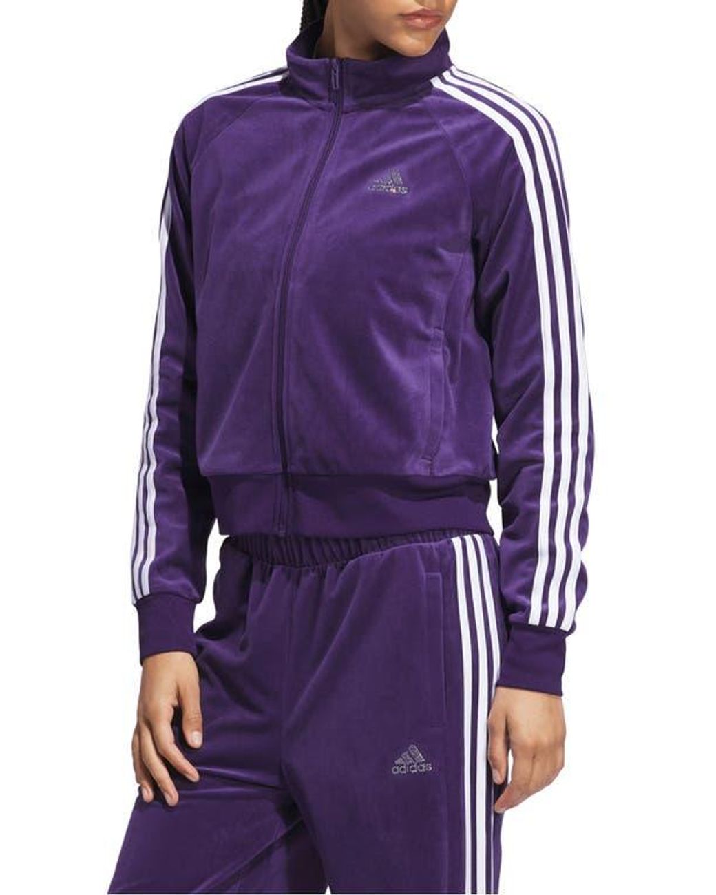 adidas Y2K Glam 3-Stripes Track Jacket in Purple | Lyst adidas Y2K Glam 3-Stripes Track Jacket in Purple | Lyst