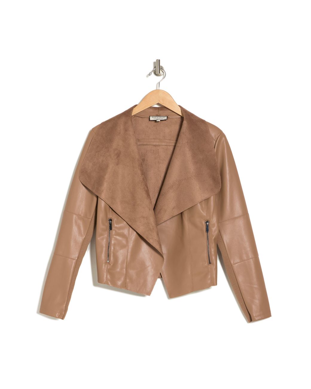 Bagatelle faux suede drape deals jacket