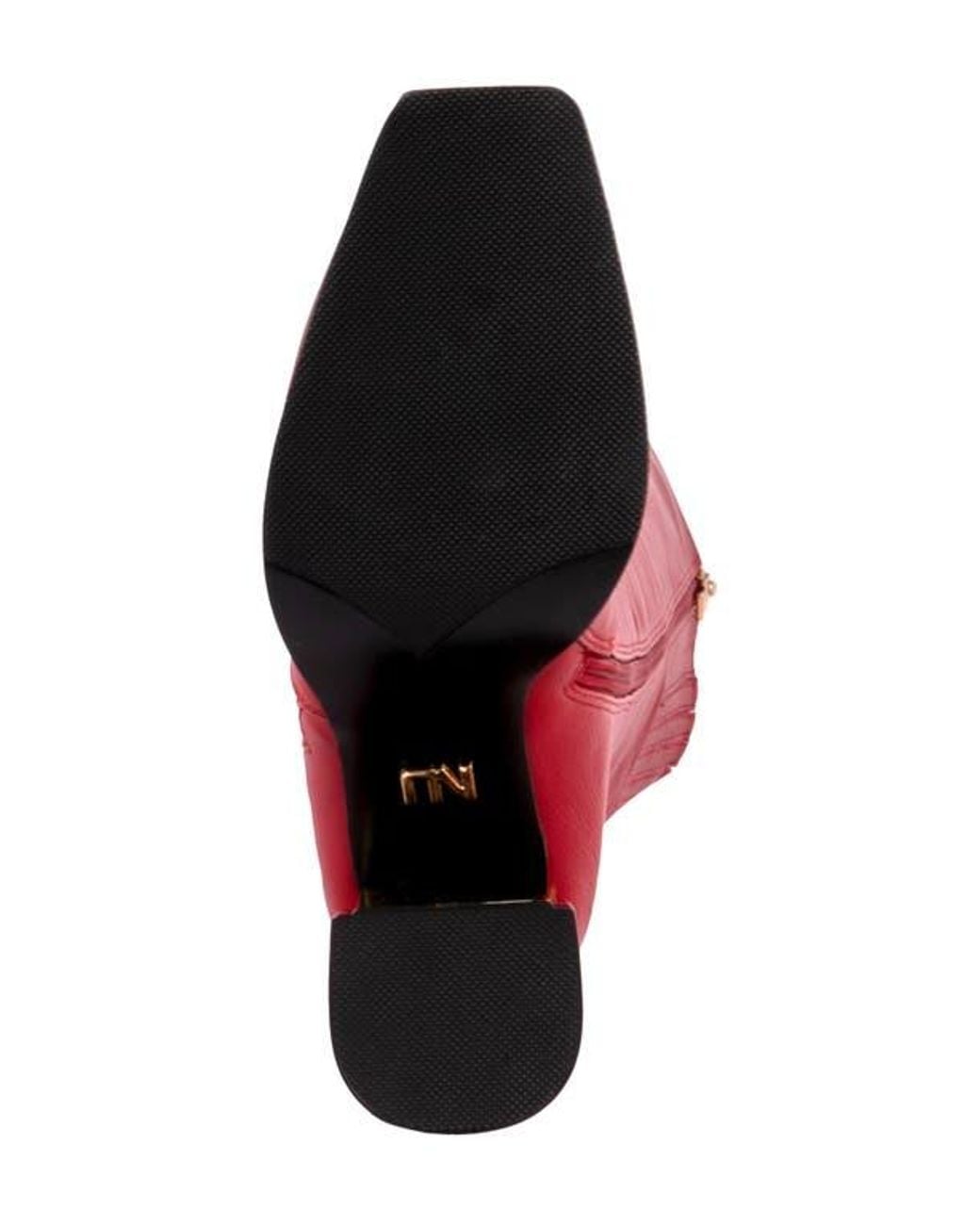 Ninety Union Red Link Nipped Toe Knee High Boot