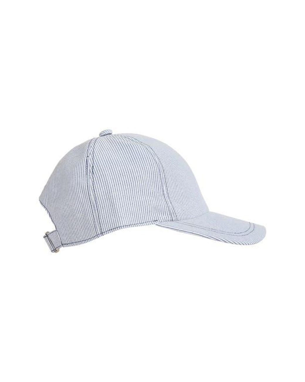 Bruno Magli Blue Stripe Baseball Cap