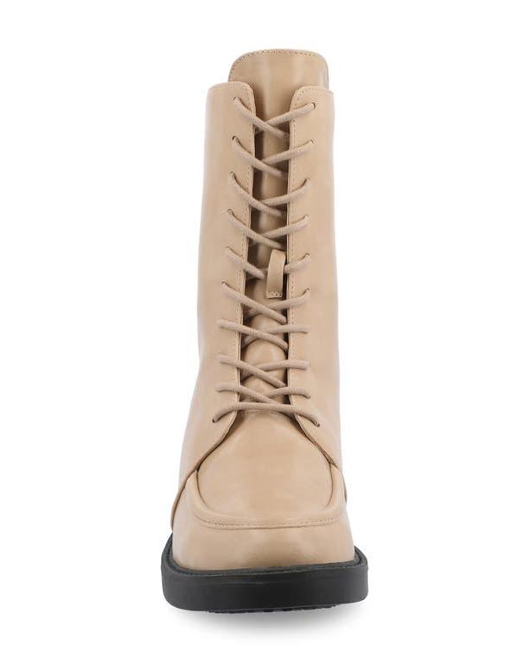 Journee Collection Natural Nikks Combat Boot