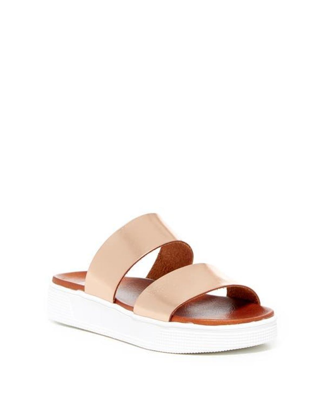 MIA Metallic Saige Platform Slide Sandal