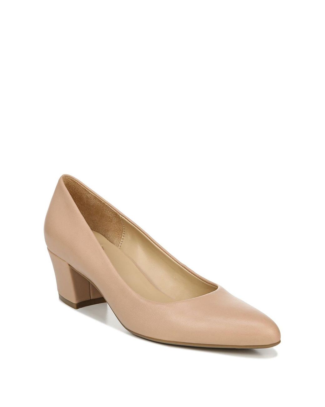 wide width nude pumps