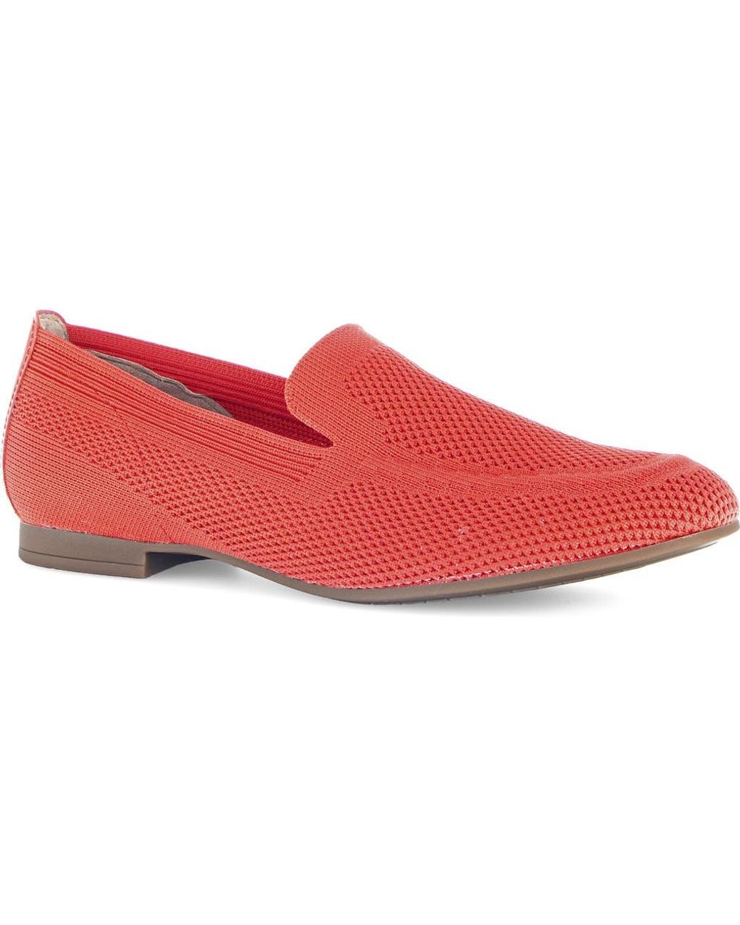 Gabor Red Rhinestone Knit Loafer