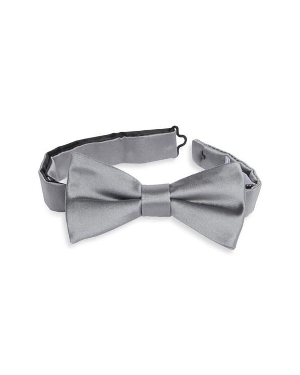 Nordstrom Rack Gray Satin Solid Bow Tie for men