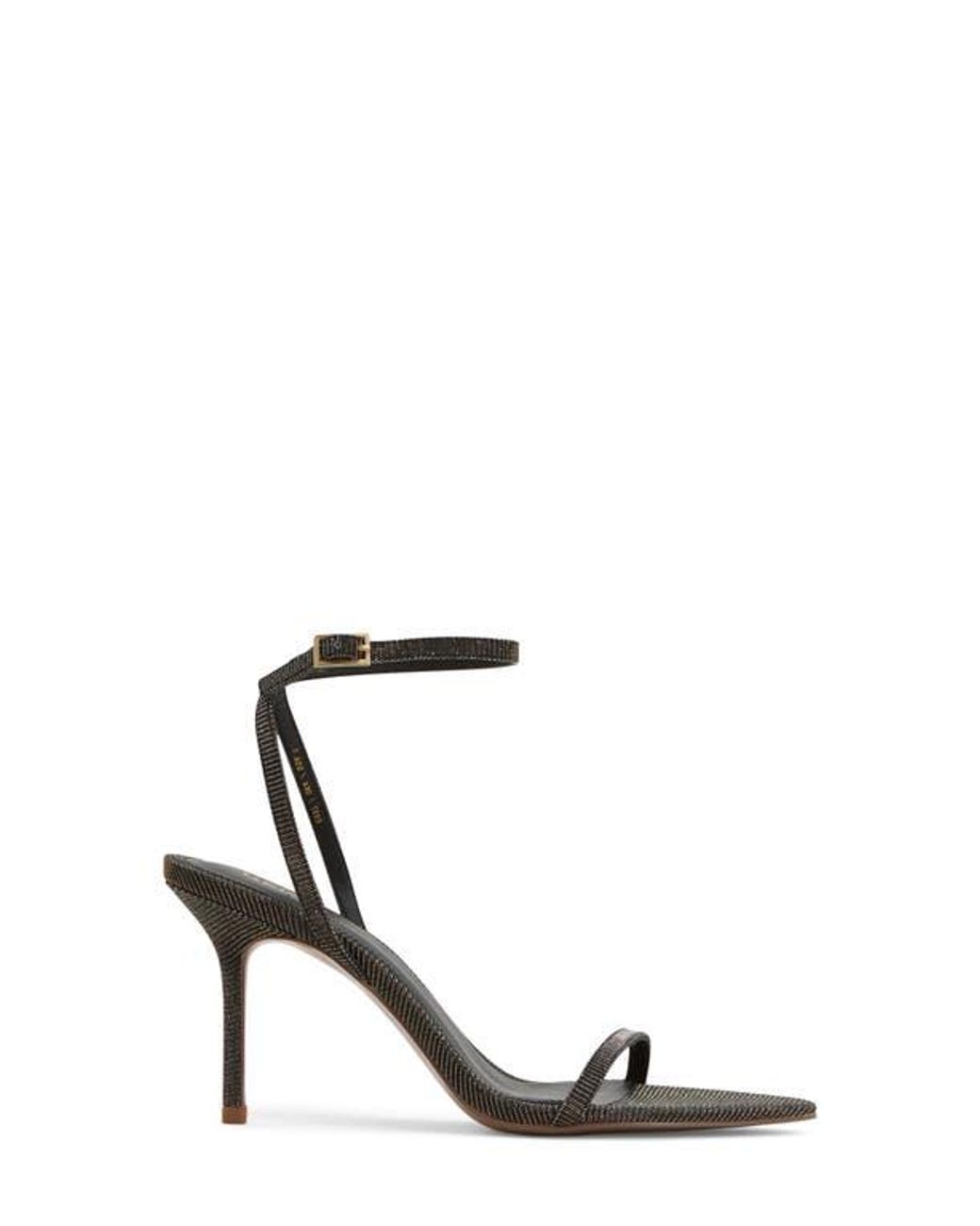 Reiss Black Ankle Strap Pointed Toe Sandal