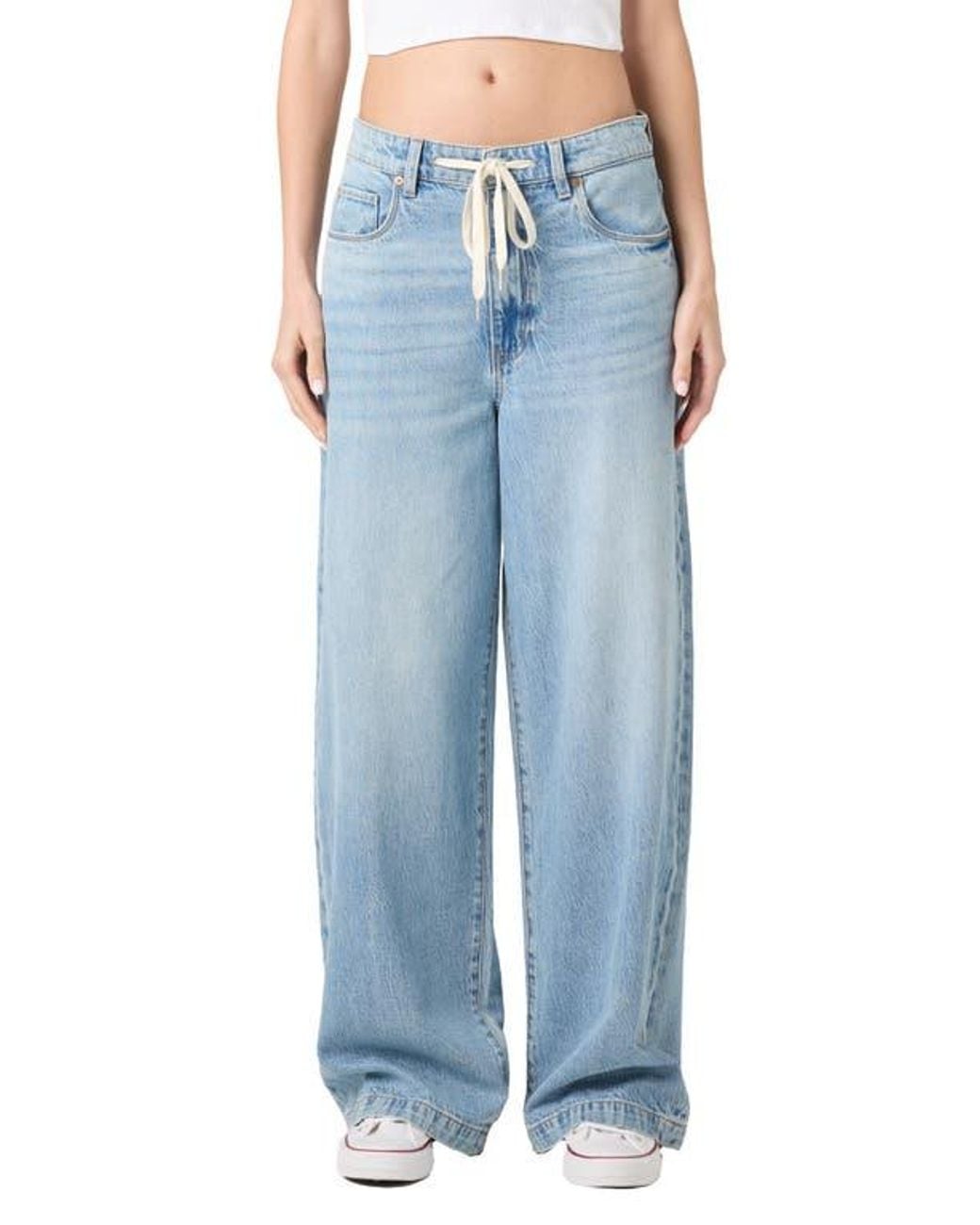 Justin Low Rise Blank NYC Low Rise Baggy Fit Jeans in Blue | Lyst
