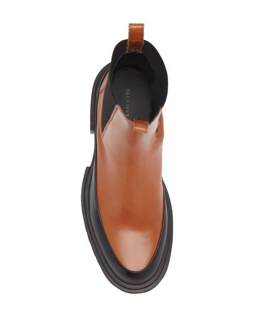AllSaints Harlee Lug Sole Chelsea Boot in Brown | Lyst display picture 3