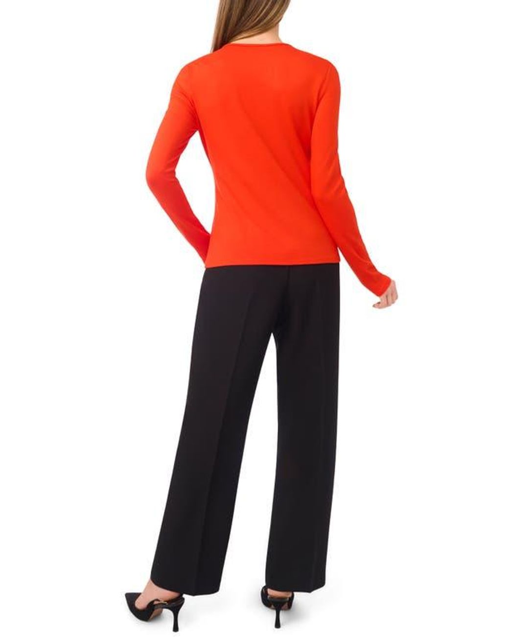 Halogen® Red Long Sleeve Knit Top