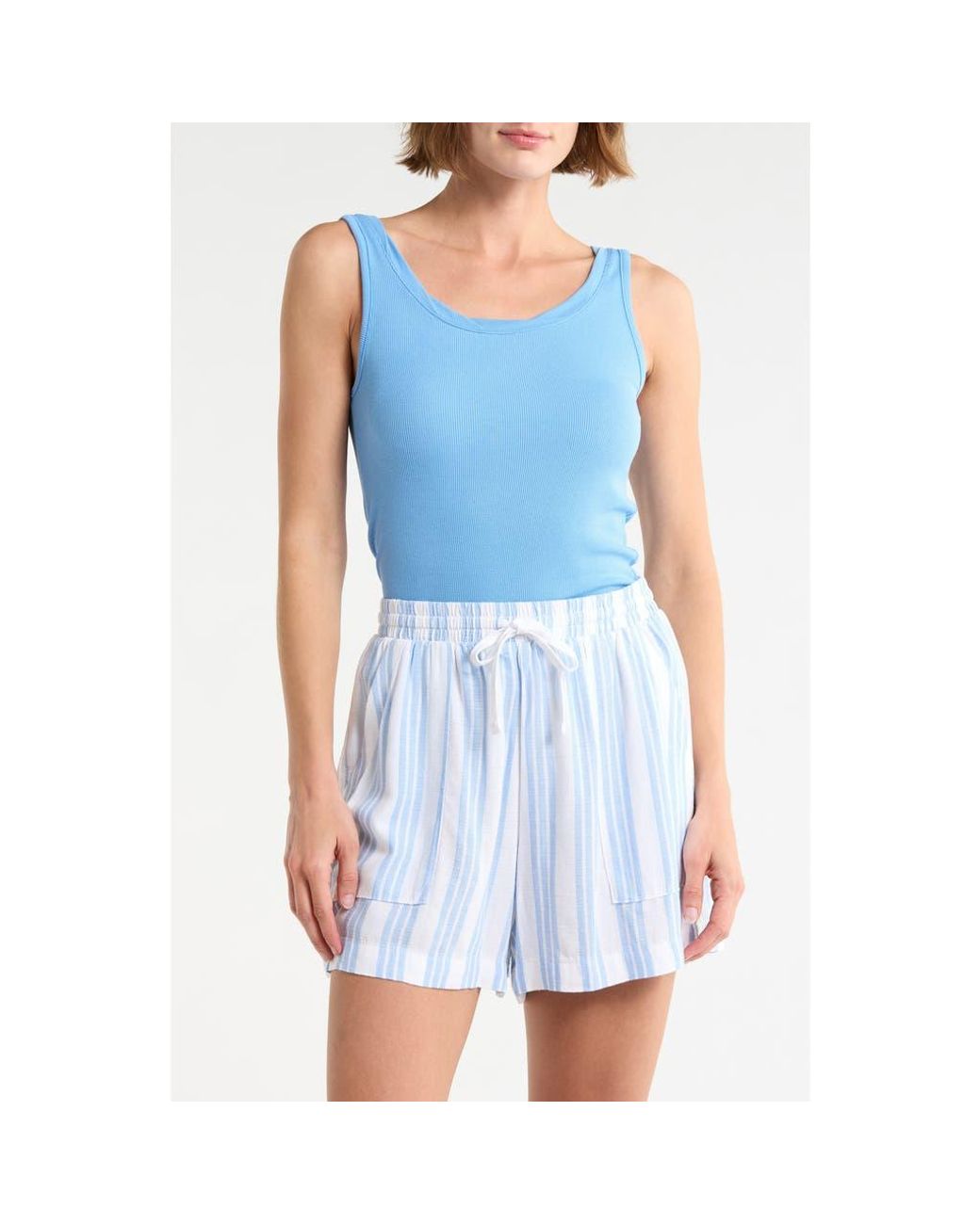 Splendid Blue Chiara Crop Tank