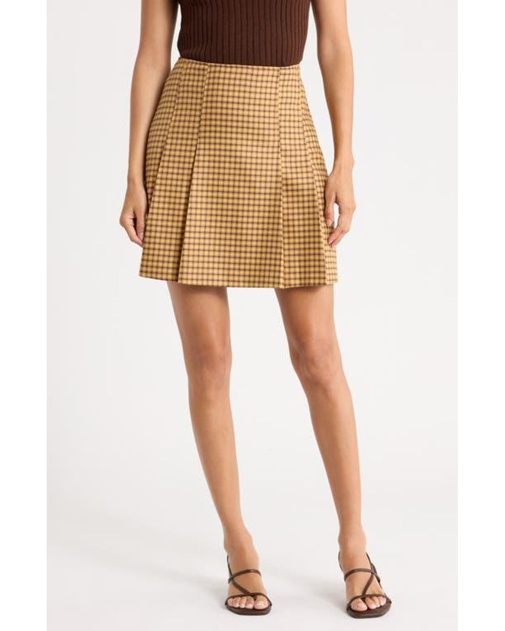 Boss Natural Roballo Pleated Miniskirt