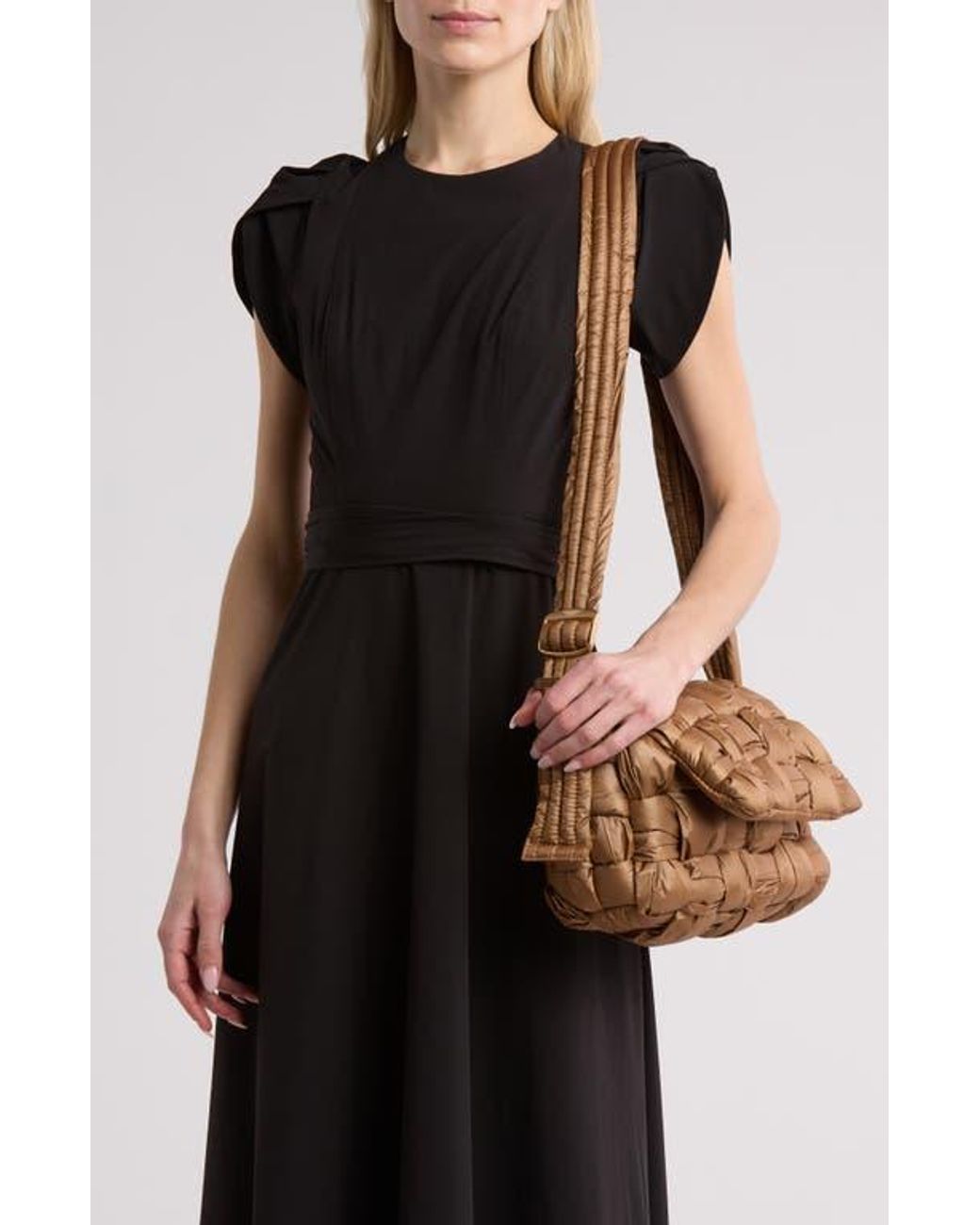 Sam Edelman Elcie Woven Messenger Bag in Natural | Lyst