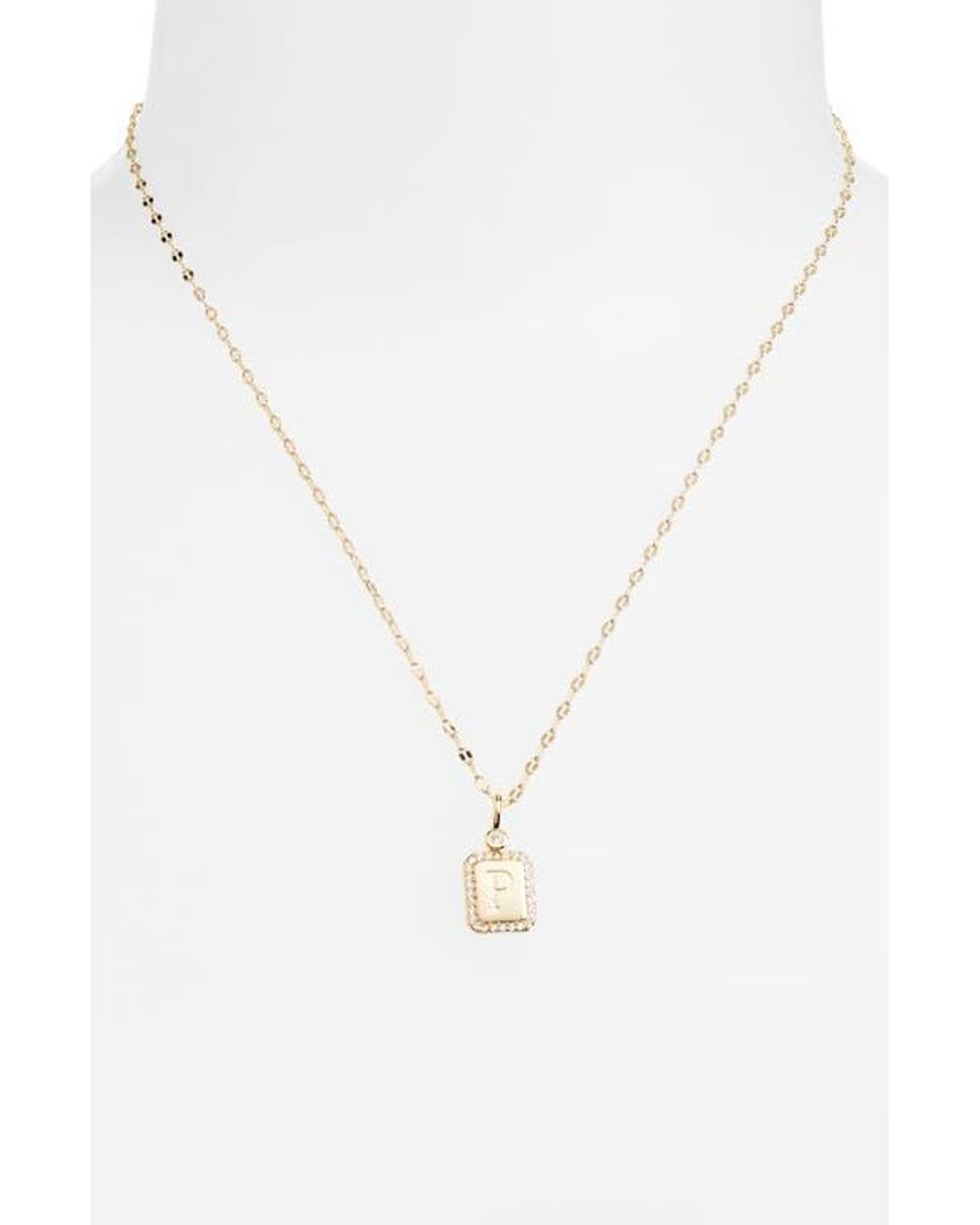 Leith Metallic Initial Pendant Necklace