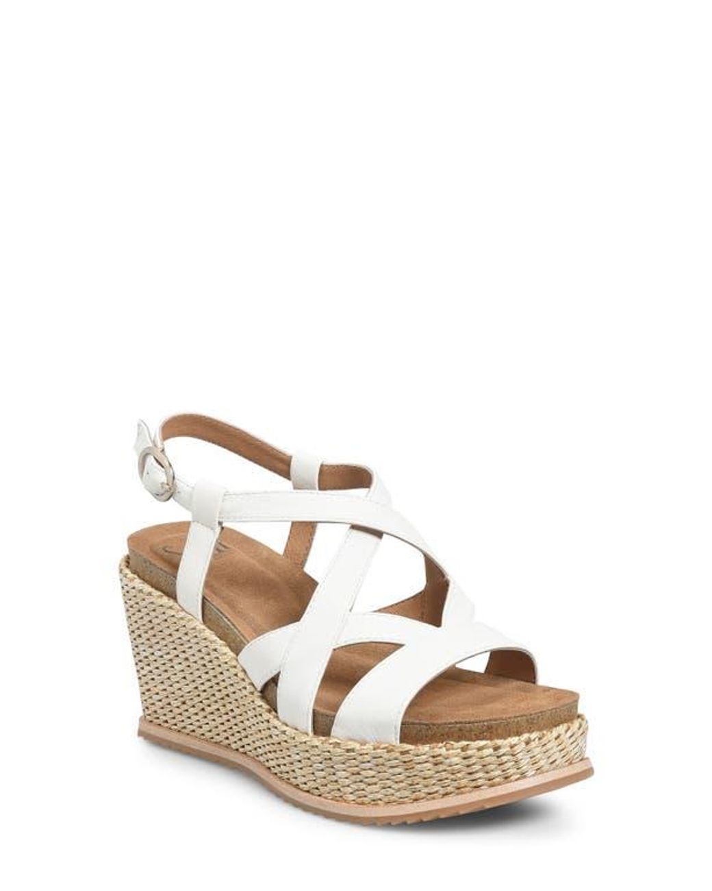 Söfft Natural Devyn Slingback Espadrille Platform Wedge Sandal