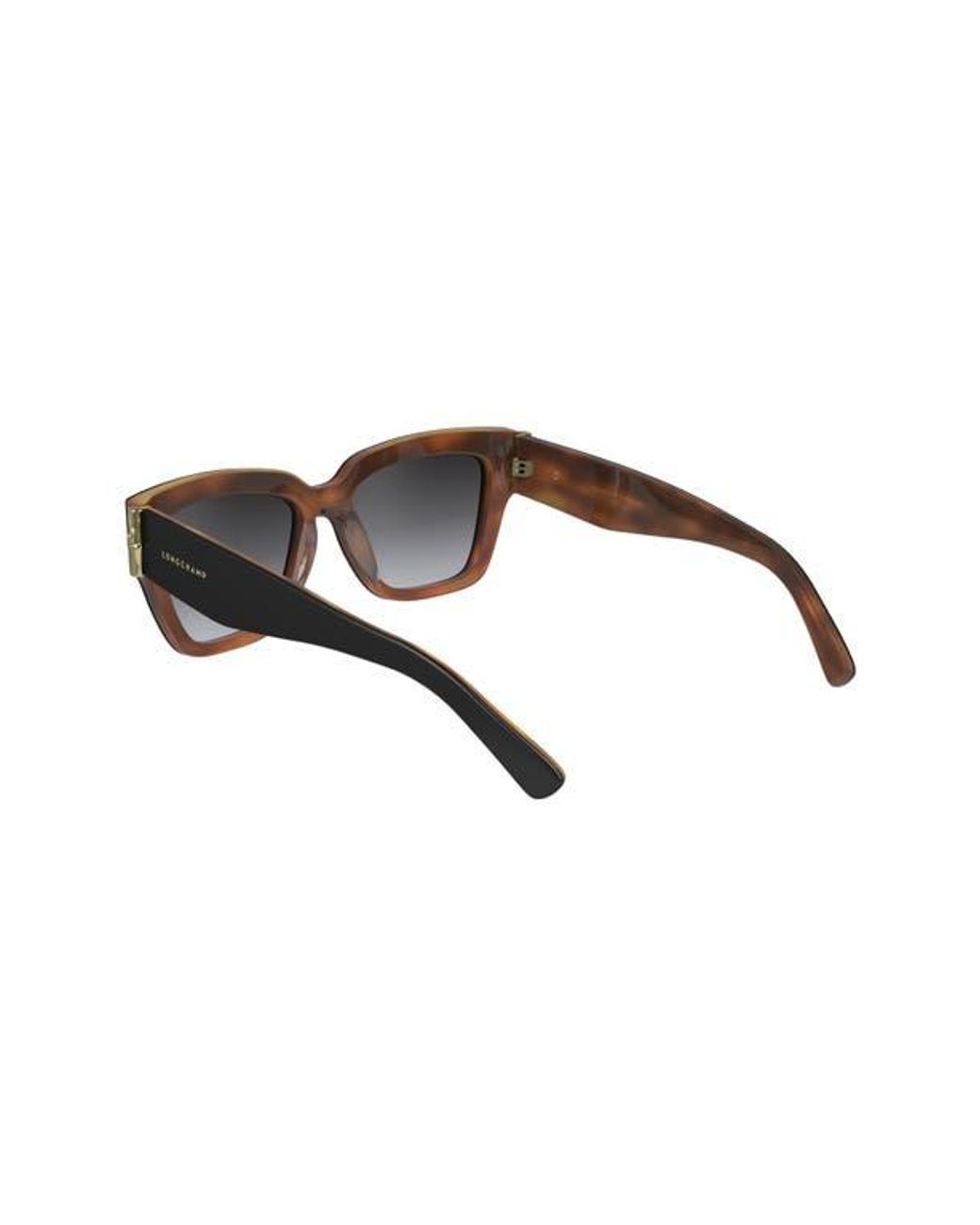 Longchamp Black 53Mm Gradient Modified Rectangular Sunglasses