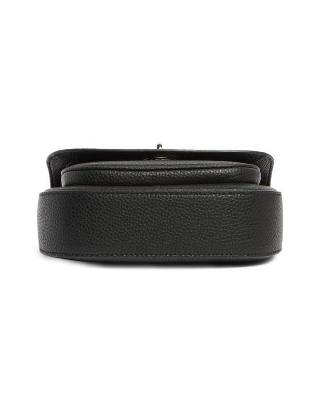 SALE★MARC JACOBSターンロック シグネットサドルバッグS Marc Jacobs Signet Turn Lock Leather Saddle Bag in Black | Lyst