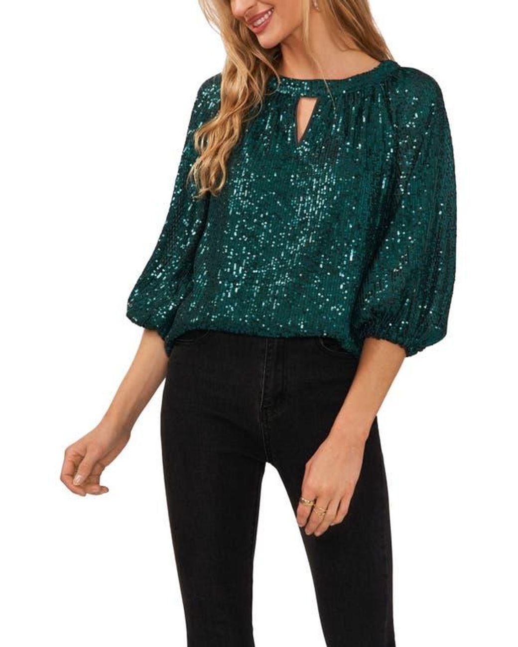 vince camuto sequin top