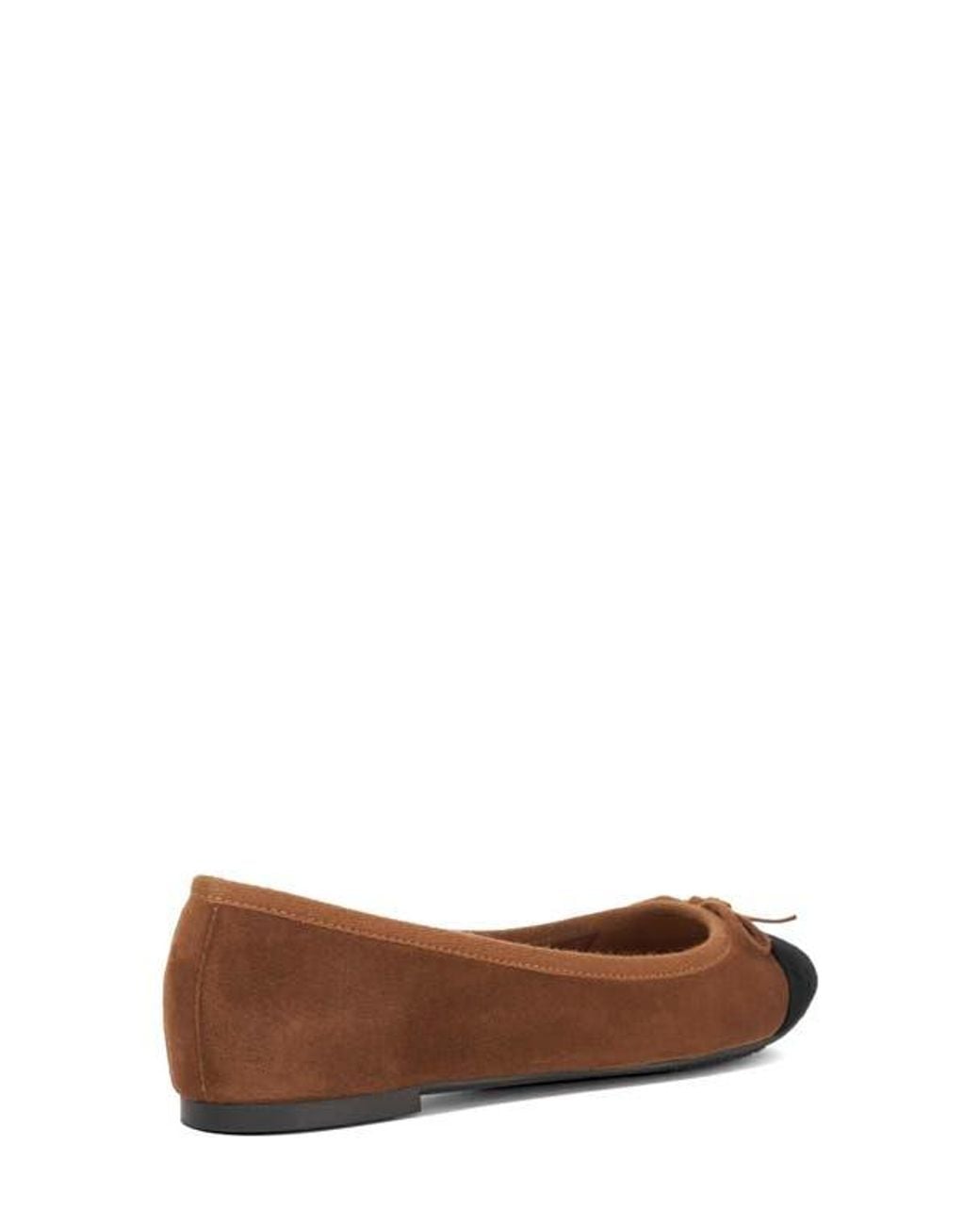Dune Brown Harpington Cap Toe Ballet Flat
