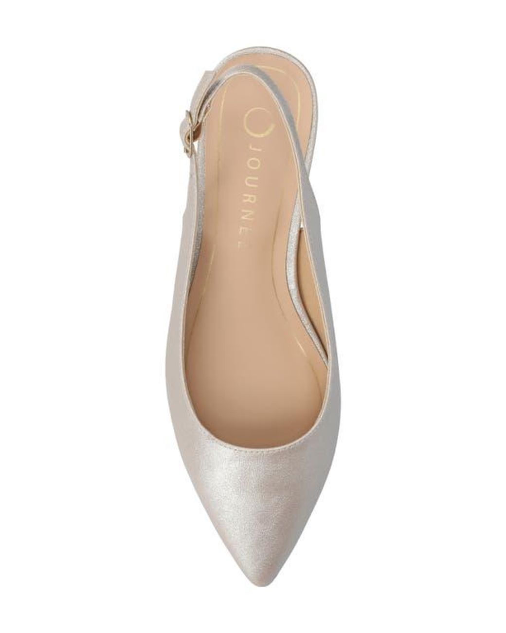 Journee Collection White Sylvia Slingback Pump