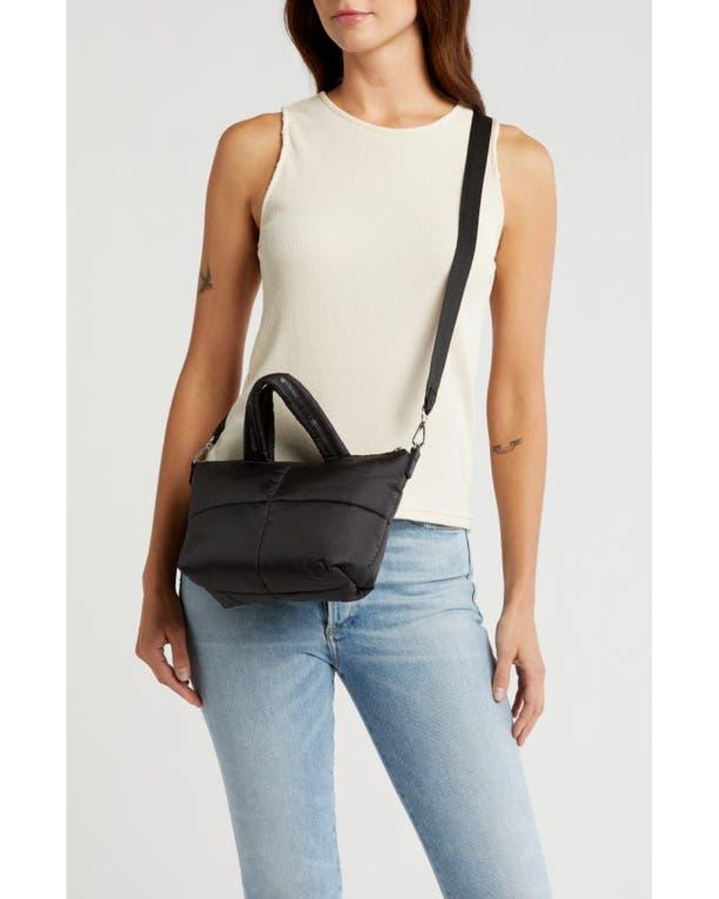 【LESPORTSAC】韓国限定★ PUFFY MINI SATCHEL LeSportsac Pina Colada Puffy Mini Satchel - White