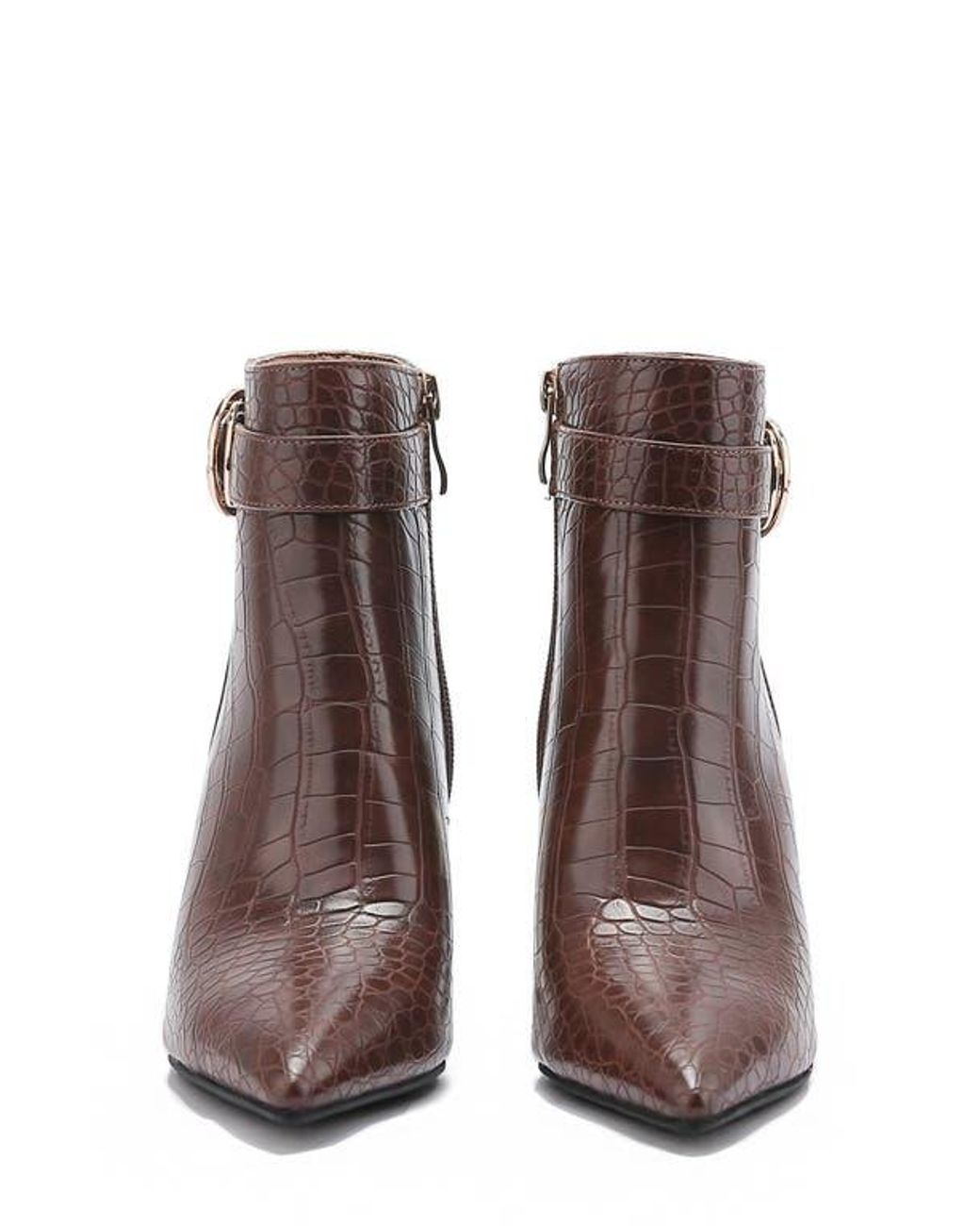 Ninety Union Brown Groovy Croc Embossed Boot