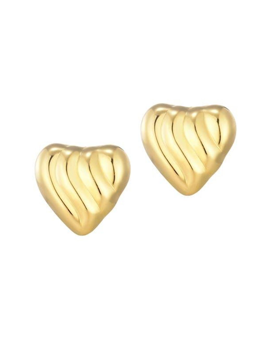 Adornia White Statement Heart Stud Earrings