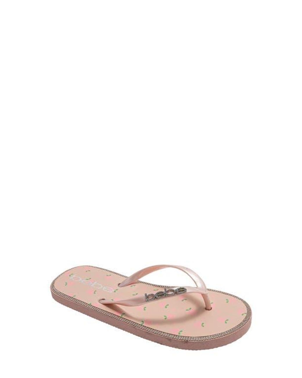 Bebe Pink Peach Flip Flop